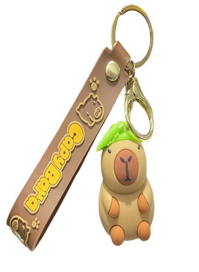 Zitokin Cute Capybara Keychain Wristlet, Capybara and Friends Accessories Kawaii Key Chain Bag Charm Gifts for Women (Daze) - Image 1